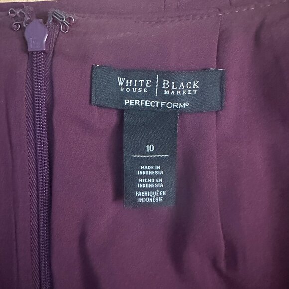 White House Black Market Perfect Form Purple Stretch Pencil Skirt Lined Size 10 - Picture 2 of 11